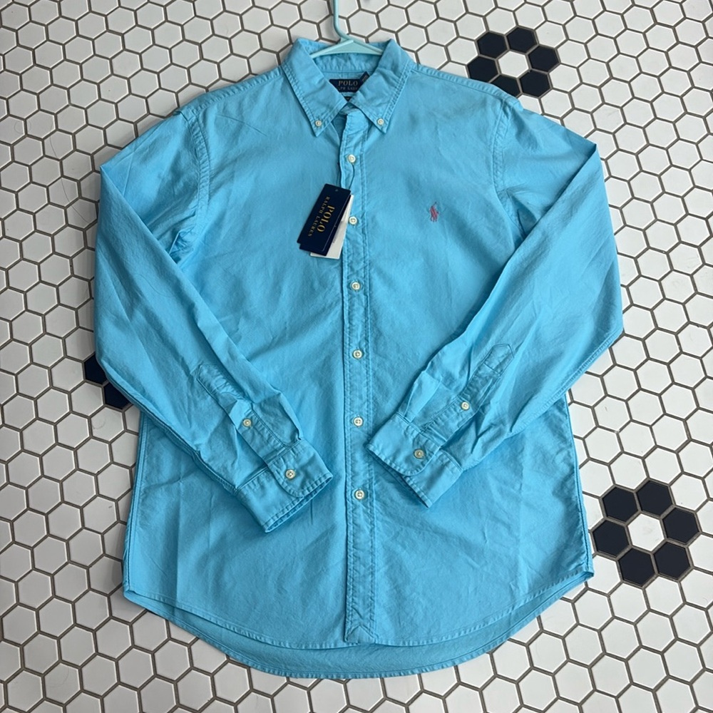 Polo Ralph Lauren teal button up shirt